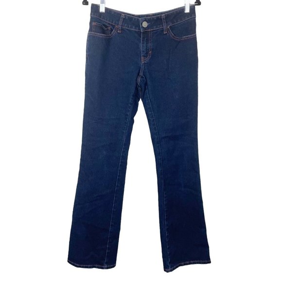 Banana Republic Woman's Sz 28 Dark Wash Low Rise Curvy Boot Jeans - Picture 1 of 9